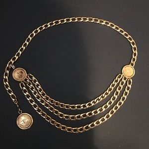 Chanel Vintage Gold Toned Chain Belt